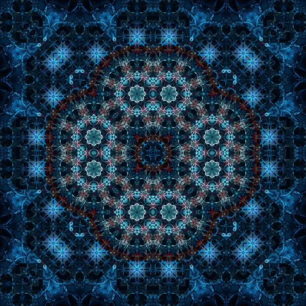 stock image Seamless square symmetrical pattern. Art Texture. mandala