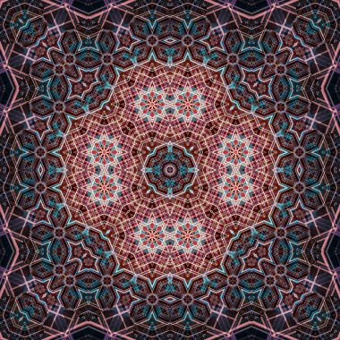 Kusursuz kare simetrik desen. Sanat dokusu. mandala