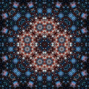 Kusursuz kare simetrik desen. Sanat dokusu. mandala