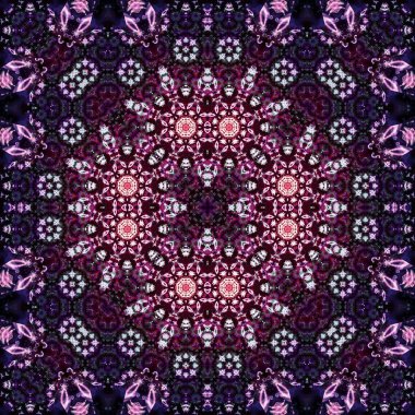 Kusursuz kare simetrik desen. Sanat dokusu. mandala