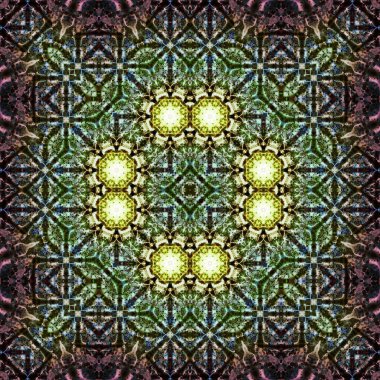 Kusursuz kare simetrik desen. Sanat dokusu. mandala