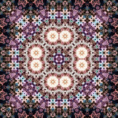 Kusursuz kare simetrik desen. Sanat dokusu. mandala