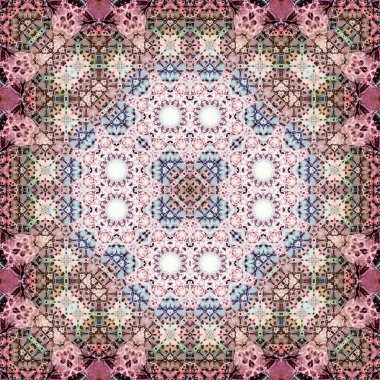 Kusursuz kare simetrik desen. Sanat dokusu. mandala