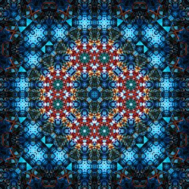 Kusursuz kare simetrik desen. Sanat dokusu. mandala