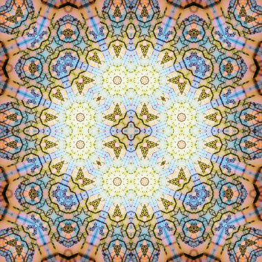 Kusursuz kare simetrik desen. Sanat dokusu. mandala