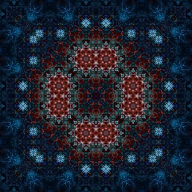 Kusursuz kare simetrik desen. Sanat dokusu. mandala