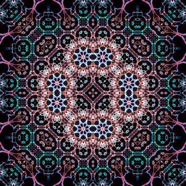 Kusursuz kare simetrik desen. Sanat dokusu. mandala