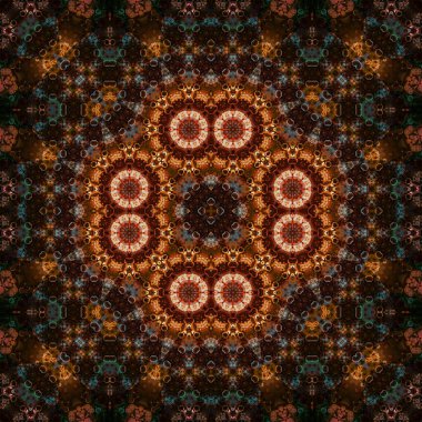 Kusursuz kare simetrik desen. Sanat dokusu. mandala