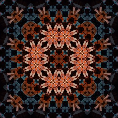 Kusursuz kare simetrik desen. Sanat dokusu. mandala