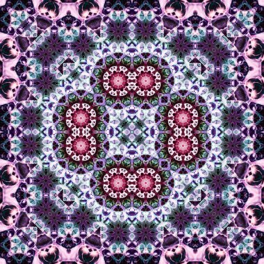 Kusursuz kare simetrik desen. Sanat dokusu. mandala