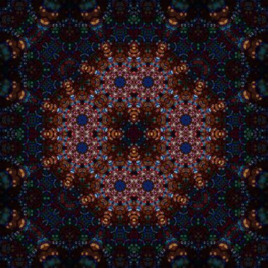 Kusursuz kare simetrik desen. Sanat dokusu. mandala