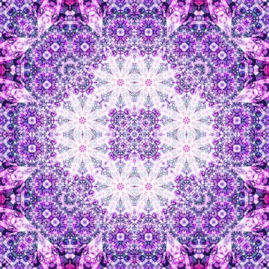 Kusursuz kare simetrik desen. Sanat dokusu. mandala