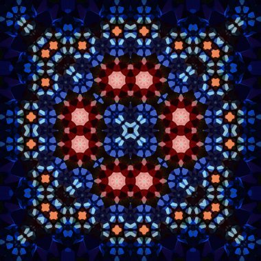 Kusursuz kare simetrik desen. Sanat dokusu. mandala