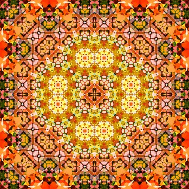 Kusursuz kare simetrik desen. Sanat dokusu. mandala