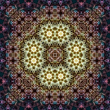 Kusursuz kare simetrik desen. Sanat dokusu. mandala