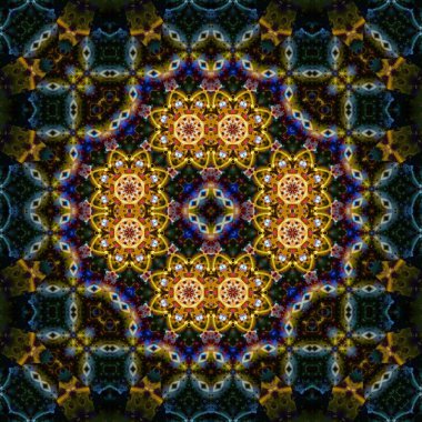 Kusursuz kare simetrik desen. Sanat dokusu. mandala