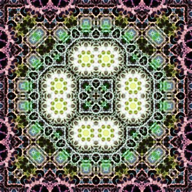 Kusursuz kare simetrik desen. Sanat dokusu. mandala