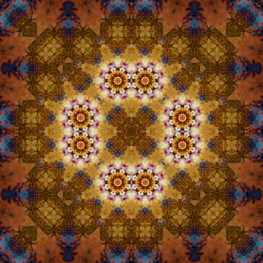 Kusursuz kare simetrik desen. Sanat dokusu. mandala