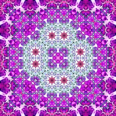 Kusursuz kare simetrik desen. Sanat dokusu. mandala