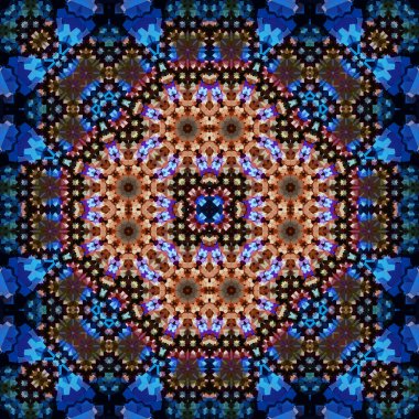 Kusursuz kare simetrik desen. Sanat dokusu. mandala