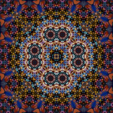 Kusursuz kare simetrik desen. Sanat dokusu. mandala