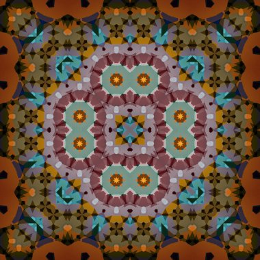 Kusursuz kare simetrik desen. Sanat dokusu. mandala