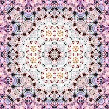Kusursuz kare simetrik desen. Sanat dokusu. mandala