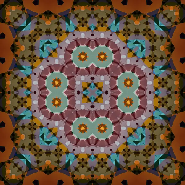 Kusursuz kare simetrik desen. Sanat dokusu. mandala