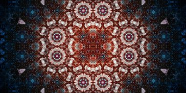 Kusursuz geniş desenler. Sanat dokusu simetriktir