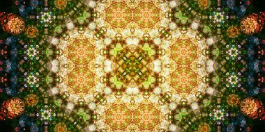 Kusursuz geniş desenler. Sanat dokusu simetriktir