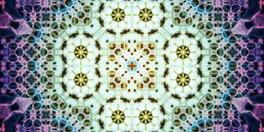 Kusursuz geniş desenler. Sanat dokusu simetriktir