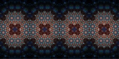 Kusursuz geniş desenler. Sanat dokusu simetriktir