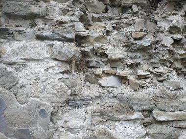 Eski kale duvarının fotoğrafı. Eski duvar dokusu