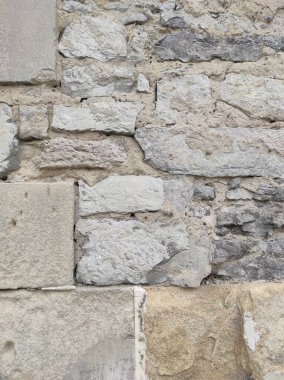 Eski kale duvarının fotoğrafı. Eski duvar dokusu