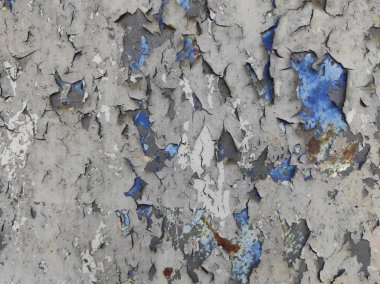 Paslı bir dokunun fotoğrafı. Eski paslı, yıpranmış metal