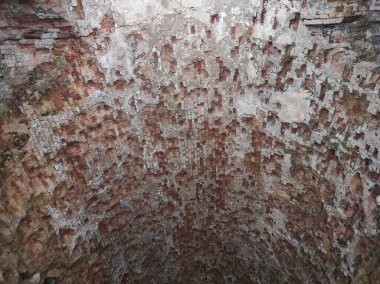 Tuğla duvar dokusunun fotoğrafı. Eski tuğla dokusu