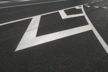 Yol işaretleri. Gri ve siyah üzerine beyaz. Soyut çizim sanatı