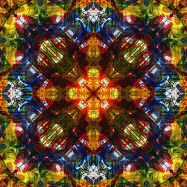 Kusursuz renksiz dekoratif sanat deseni.