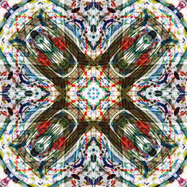 Kusursuz renksiz dekoratif sanat deseni.