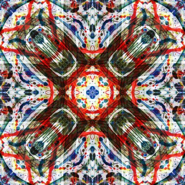 Kusursuz renksiz dekoratif sanat deseni.