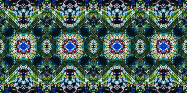 Akrilik ile boyanmış kusursuz etnik desen.