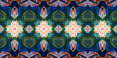 Akrilik ile boyanmış kusursuz etnik desen.