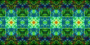 Akrilik ile boyanmış kusursuz etnik desen.