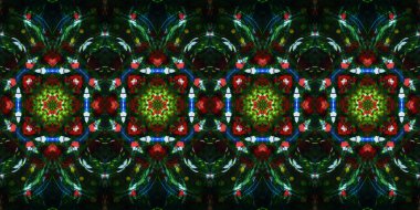 Akrilik ile boyanmış kusursuz etnik desen.