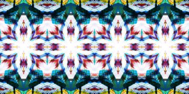 Akrilik ile boyanmış kusursuz etnik desen.