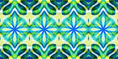 Akrilik ile boyanmış kusursuz etnik desen.