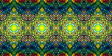 Akrilik ile boyanmış kusursuz etnik desen.