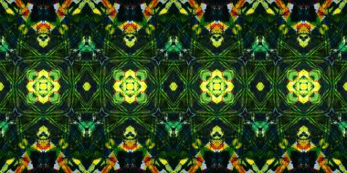 Akrilik ile boyanmış kusursuz etnik desen.