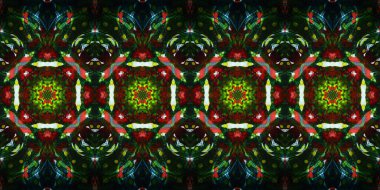 Akrilik ile boyanmış kusursuz etnik desen.