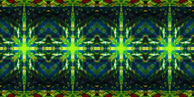 Akrilik ile boyanmış kusursuz etnik desen.